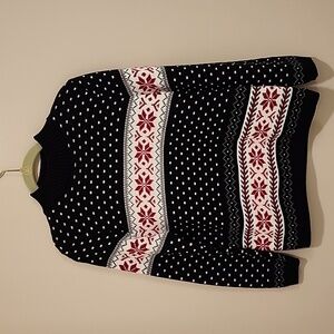 Vintage Sweater Exchange Fair Isle Mock Turtleneck Sweater 80s 90s size Small